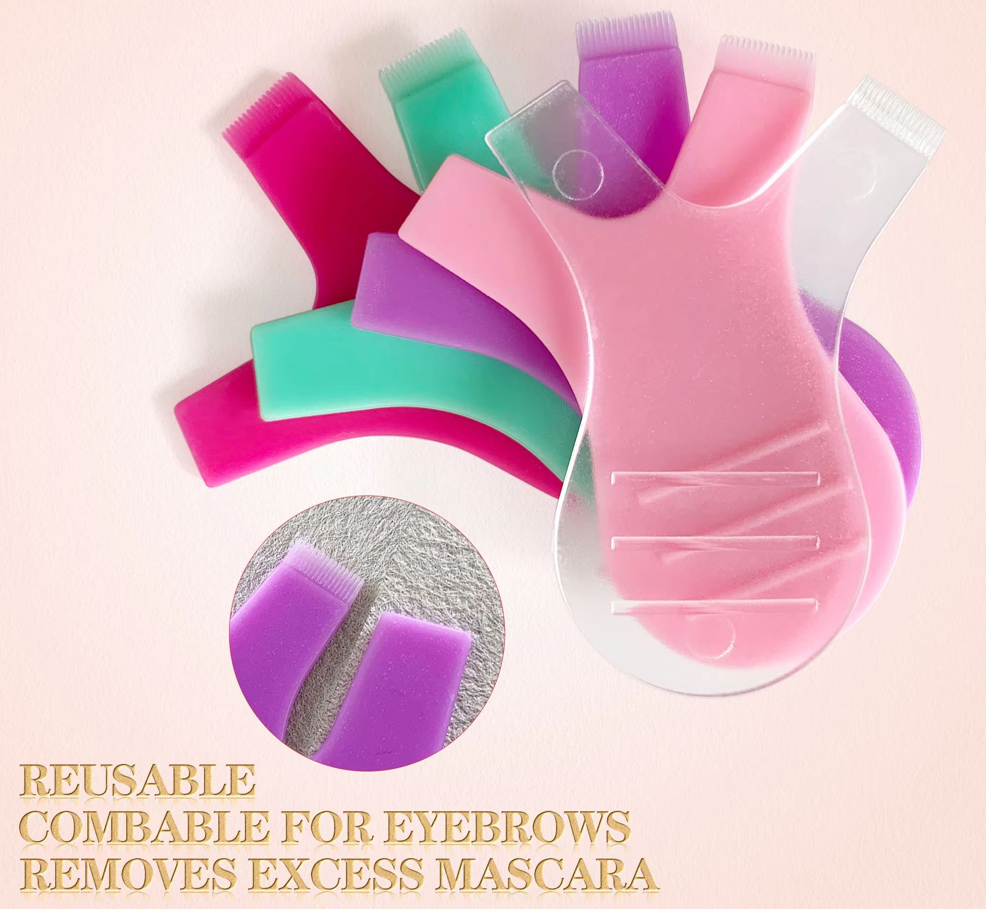 Eyelash Extension Y Shape - 50pcs Makeup Eyelash Brushes Reusable Plastic