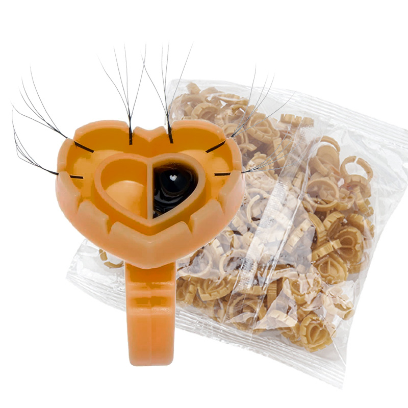 Eyelash Extension With Glue - 500PCS Glue Rings for Lash Extension