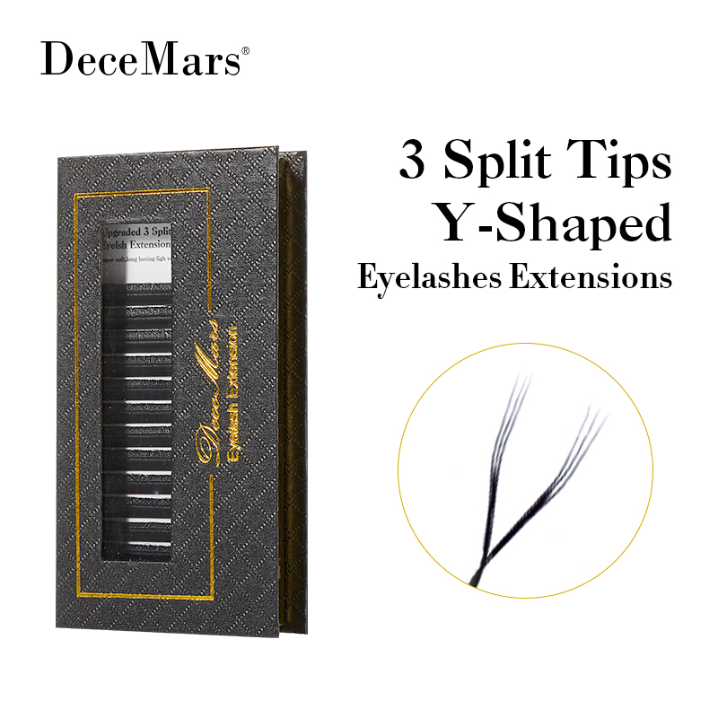 Eyelash Extension Y Shape - DeceMars 3 Split Tips Y-Shaped Eyelash