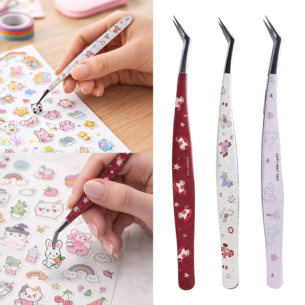 Lash Mapping Sticker - Stainless Steel Curved Stickers Tweezers High