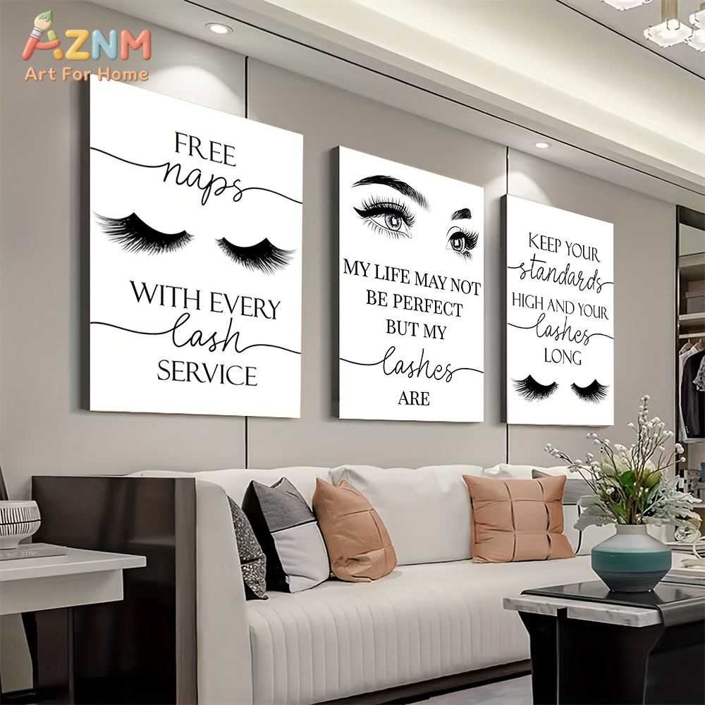 Eyelash Extension Quotes - 3pcs Unframed Beautiful Inspirational Quotes About