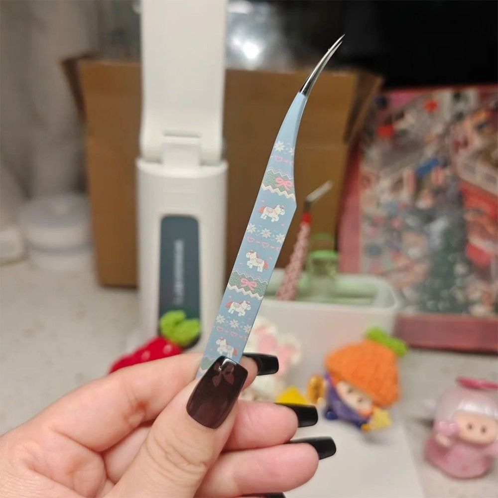 Lash Mapping Sticker - Stainless Steel Curved Stickers Tweezers High