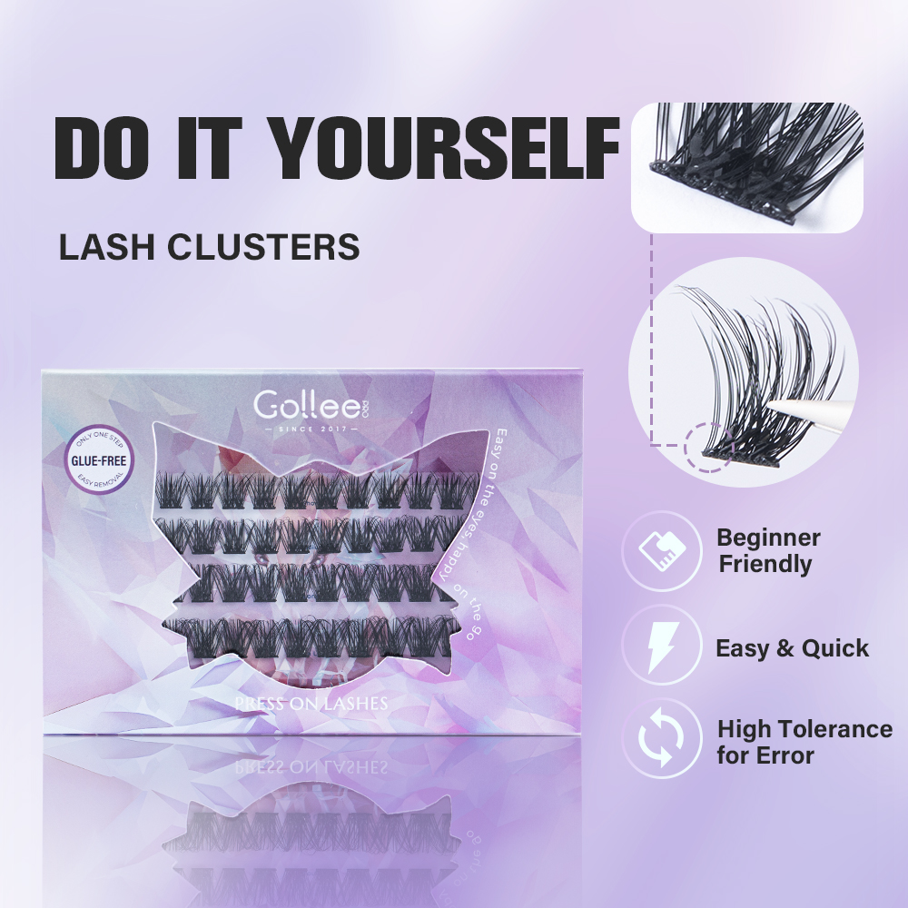 Eyelash Extension No 10 - Gollee Self-Stick Eyelash Clusters - No