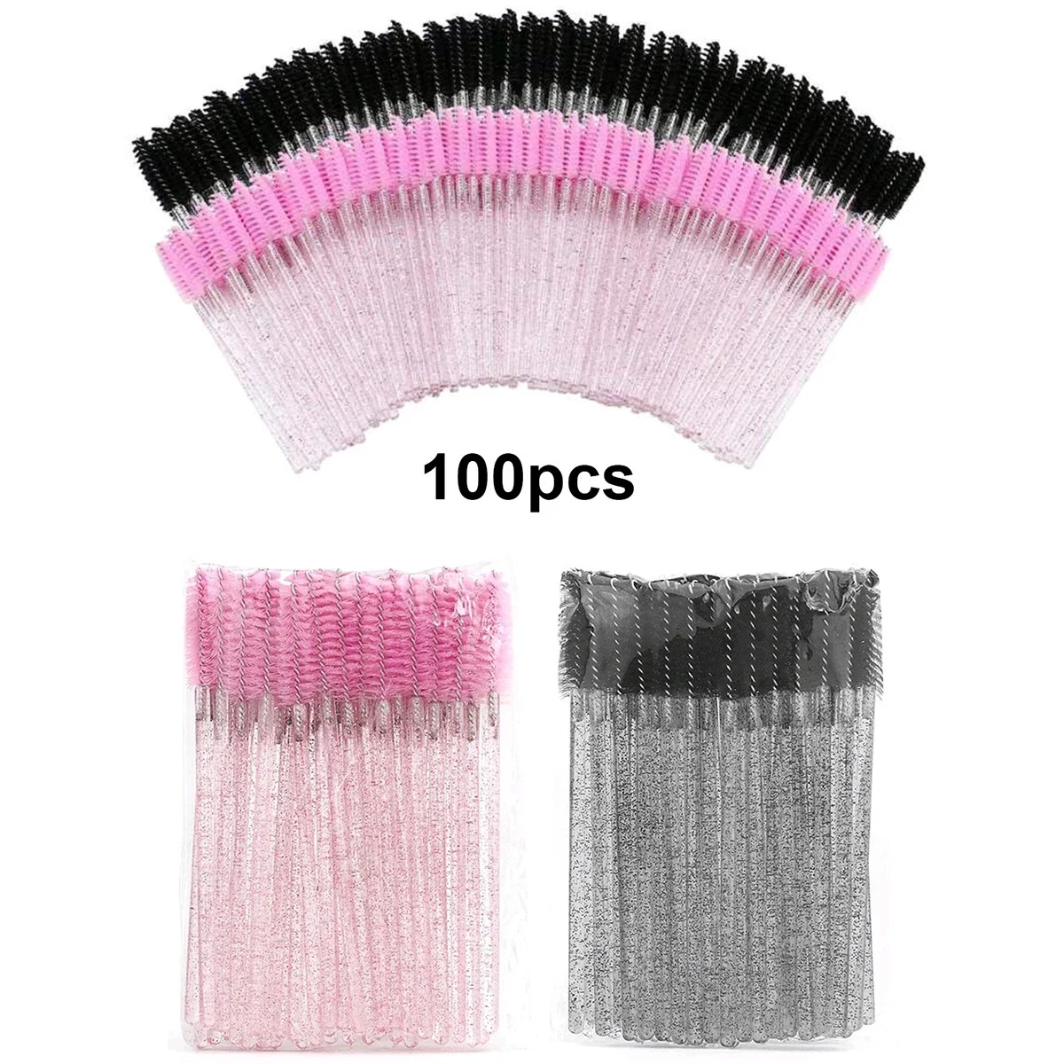 Eyelash Extension Wholesale - Wholesale 100PCS Mascara Spoolies Disposable Eyelash