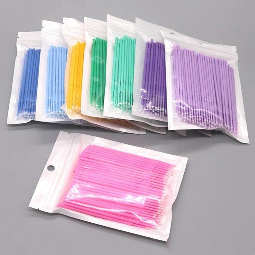 100pcs/lot Micro Brushes Make  - Eyelash Extension With Glue review and price