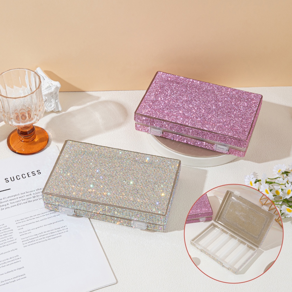 Luxury Shiny Rhinestone Storag - Lash Tray Organizer review and price