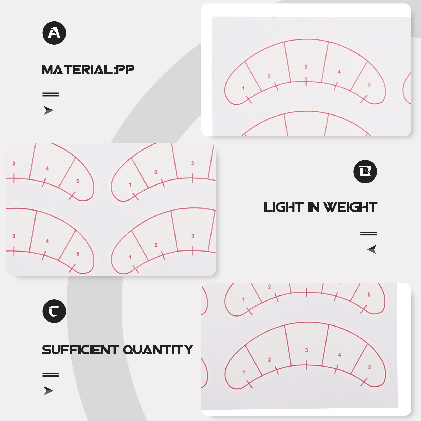 3 Bags Eyelash Extension Pads  - Lash Mapping Sticker review and price