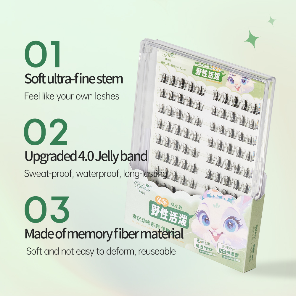 Yelix No Glue Needed False Eye - Eyelash Extension No 10 review and price