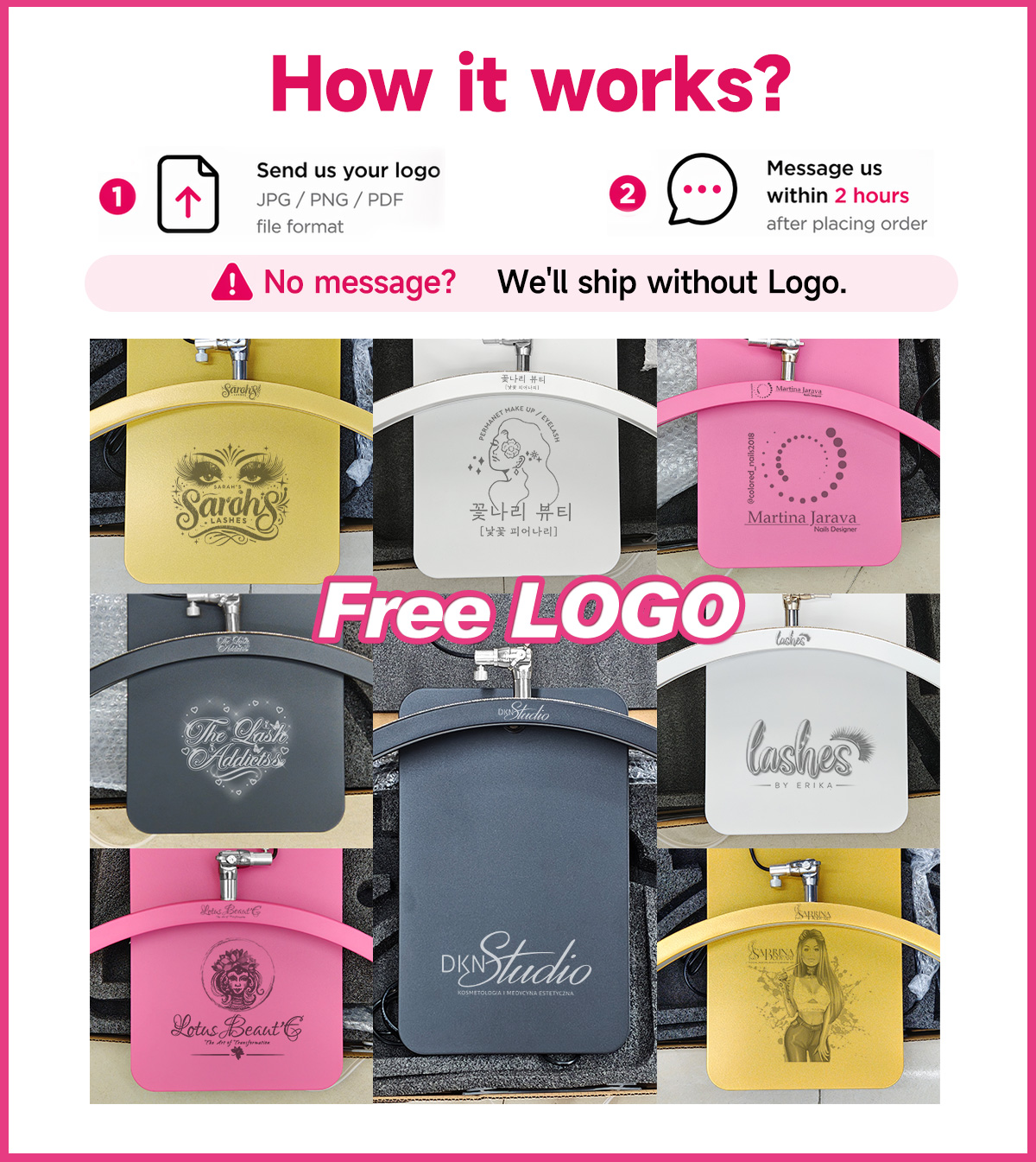 Free LOGO Hidden Cable LED Bea - Eyelash Extension No 10 review and price