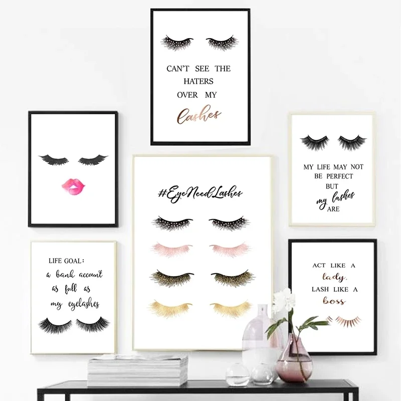1pc frameless Canvas Painting  - Eyelash Extension Quotes review and price