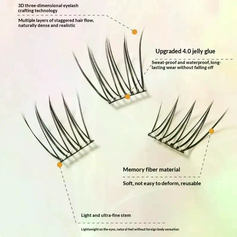 7 Rows Self-Adhesive Eyelashes - Eyelash Extension With Glue review and price