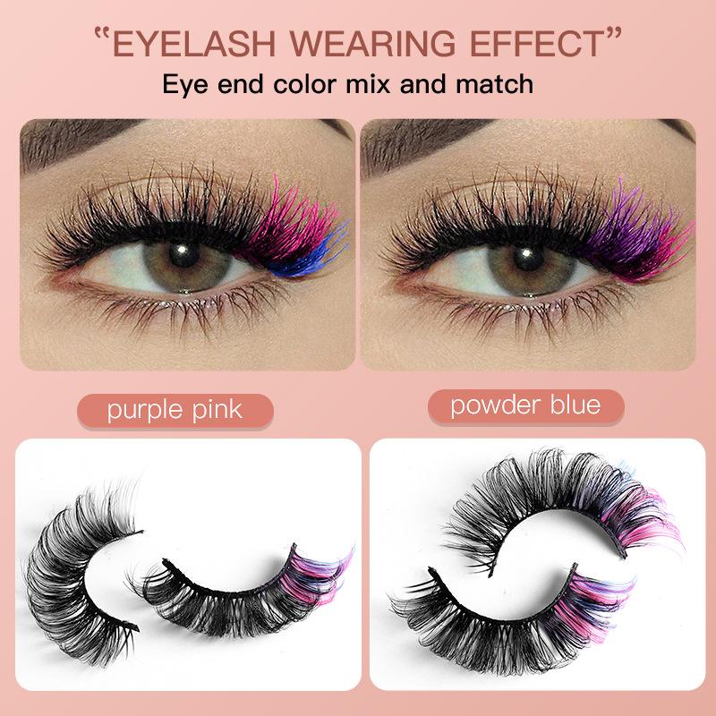 7 Pairs Colorful False Eyelash - Eyelash Extension Russian review and price